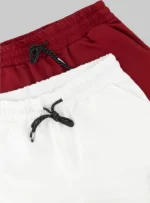 Shorts blanco y rojo.